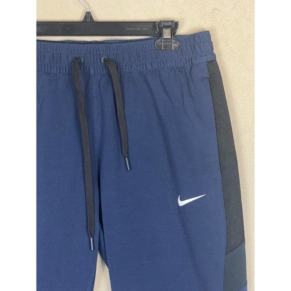 Nike Dri Fit Jogger Sweatpants‎ Womens L Navy Blue Elastic Waist Drawstring - Picture 2 of 12